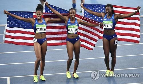 육상 미국, 여자 허들 100m 사상 첫 금·은·동 싹쓸이
