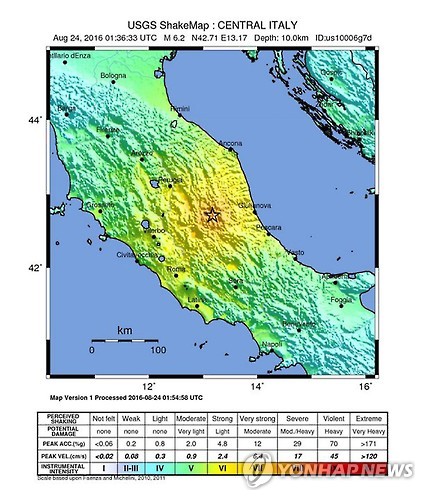 지진많은 이탈리아…유라시아-아프리카판 충돌탓 늘 꿈틀
