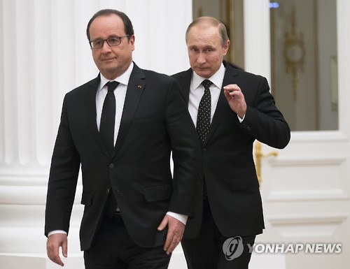 푸틴, 시리아 사태 외교 갈등에 프랑스 방문 연기