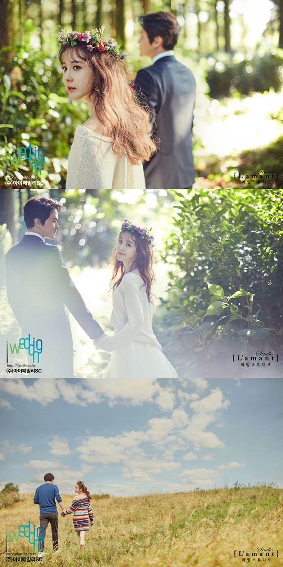 ‘결혼’ 조안, 예비신랑과 웨딩화보 공개…행복 가득