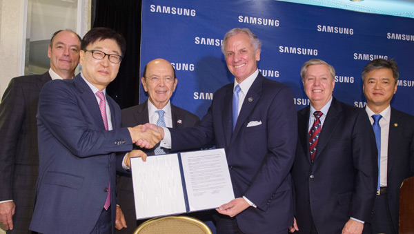 삼성， 사우스 캐롤라이나에 가전공장 건설 공식발표