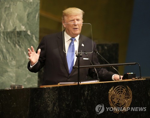 트럼프, 유엔 데뷔무대서 “언제나 미국이 우선” 강조