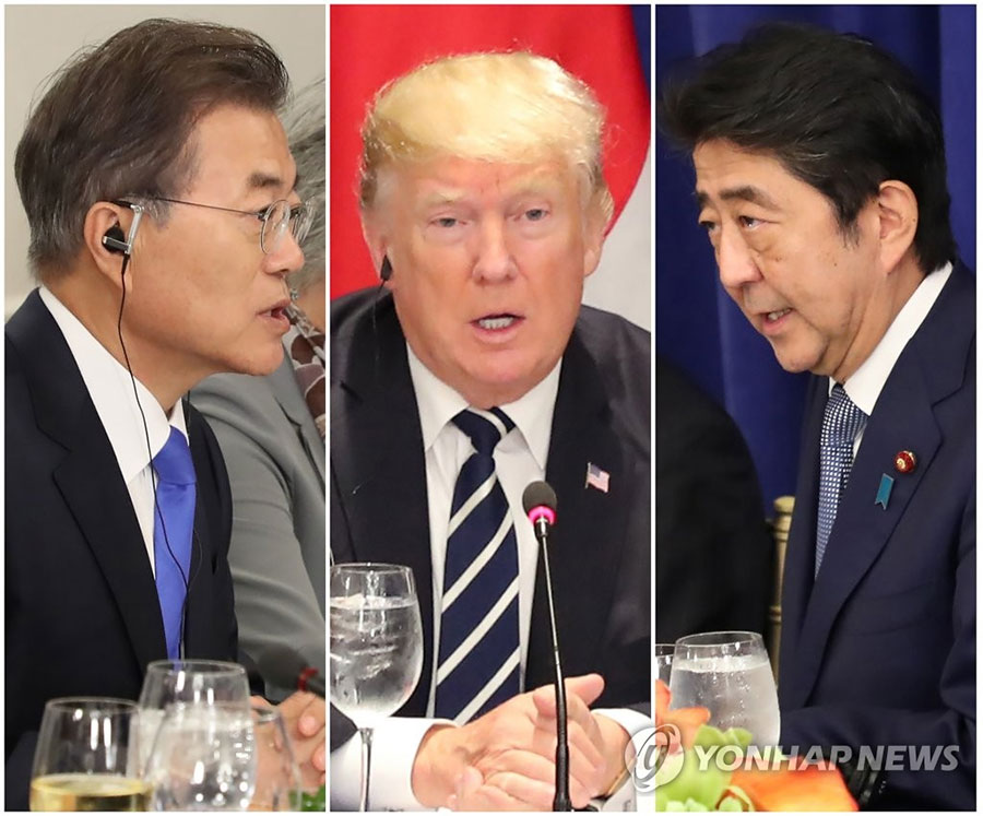 文대통령, 트럼프·아베 면전서 “美와는 동맹…일본은 아니다”