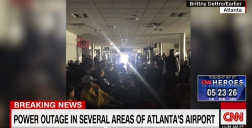 애틀랜타 공항 정전 사태…승객 수천명 발 묶여