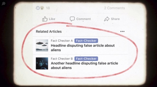 페이스북, 가짜뉴스 대처법 바꿔… “빨간깃발 대신 관련기사로”