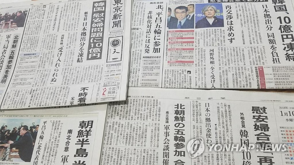 일본언론,韓위안부 후속대책에 십자포화...”합의 무효화”로 분석