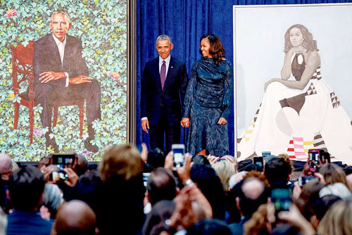 오바마·미셸 초상화, 스미소니언 갤러리 영구 소장된다