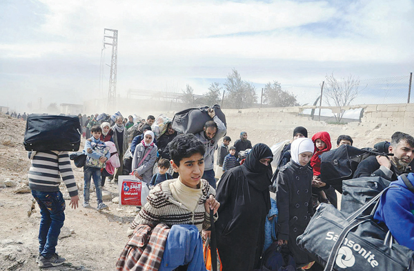 시리아 ‘생지옥’ 동구타 대탈출 행렬