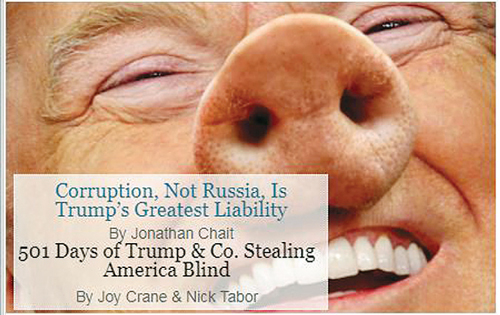 “탐욕으로 부패한 트럼프”  뉴욕매거진 ‘돼지’ 로 묘사