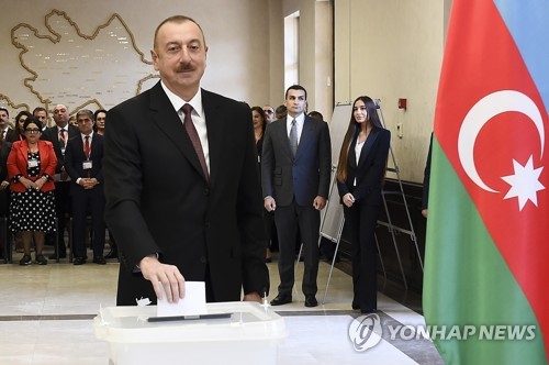 아제르바이잔 대선서 알리예프 대통령 압승…4연임 성공