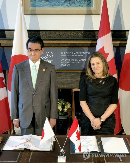 일본, 캐나다와 탄약 제공 가능 ‘상호군수지원협정’ 체결