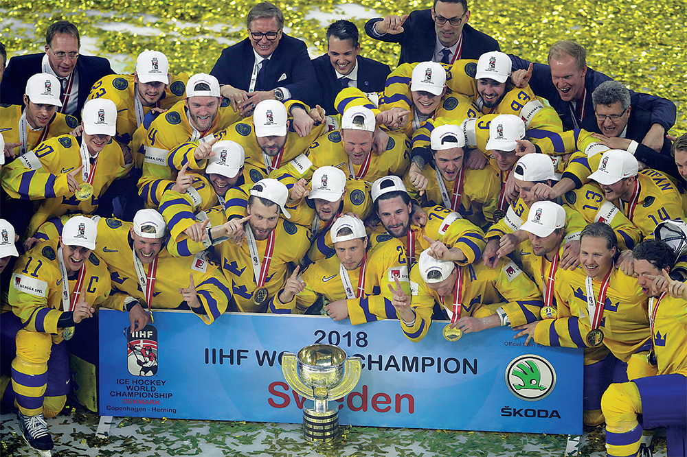 스웨덴 아이스하키, 스위스 꺾고 세계 정상 2연패