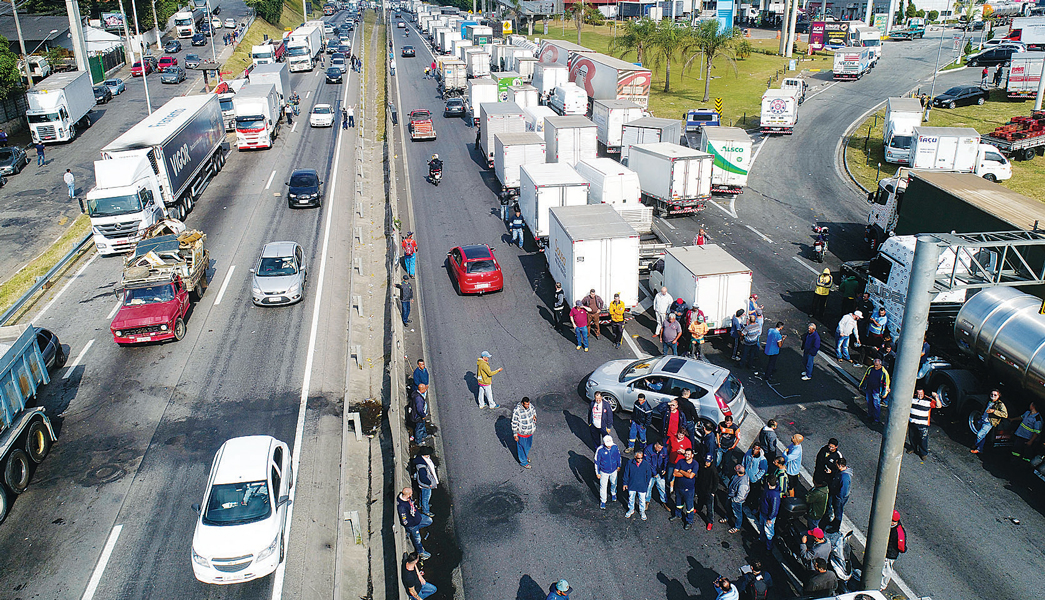 브라질 트럭운전사 전국 파업