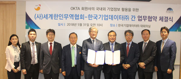 한국기업데이터, 월드옥타 회원에 ‘기업신용인증서’발급