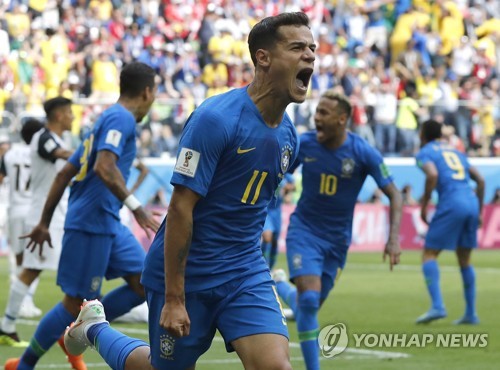 브라질, 후반 추가 시간 결승골…코스타리카에 2-0 승리
