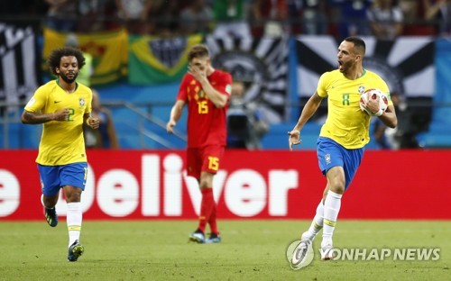 벨기에, 브라질 2-1로 제압…프랑스와 4강 대결