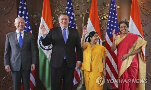 미국·인도 ‘동맹급’ 군사협력 합의…“중국 견제 한마음”