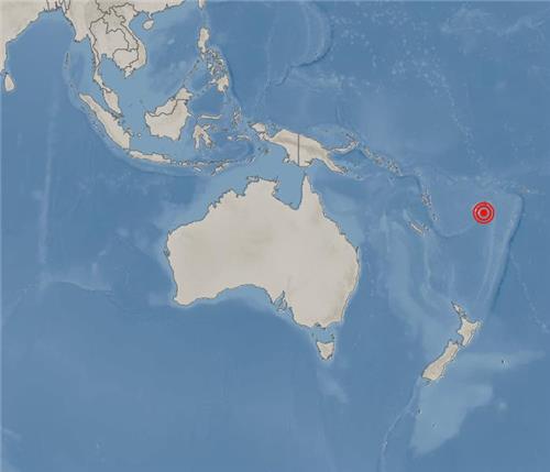 남태평양 해저서 규모 8.1 강진…쓰나미 우려 없어