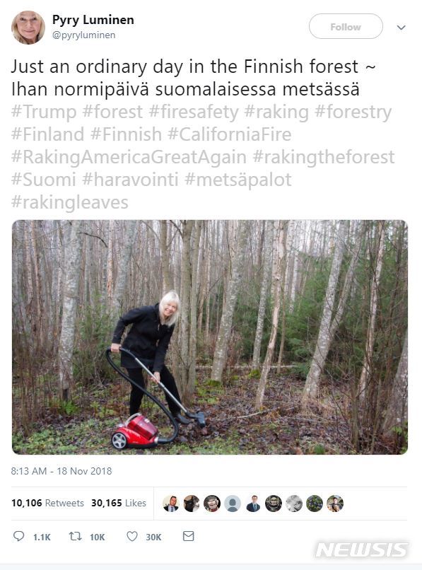 트럼프 “캘리포니아, 핀란드 산림관리 배워야...니니스토 “무슨 소리?”