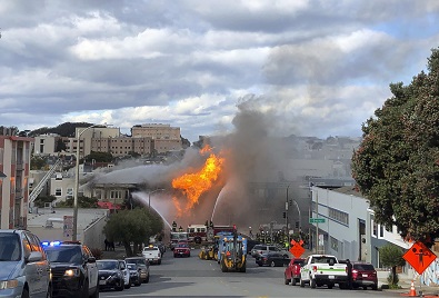 SF 개스관 폭발 대형 화재