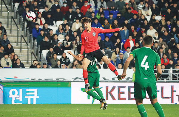 이청용 결승골… 한국, 볼리비아에 1-0