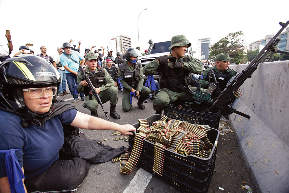 베네수엘라 과이도, 군사 봉기 촉구