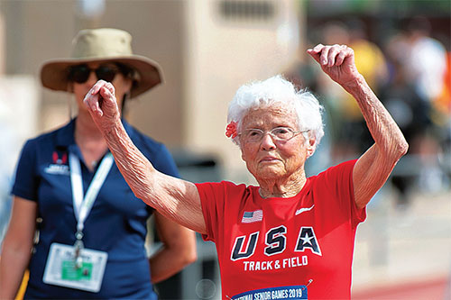 시니어 100ｍ 달리기 103세 할머니 우승