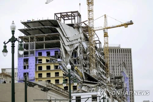 뉴올리언스에서 건축중 호텔 붕괴… “1명 사망, 3명 실종”