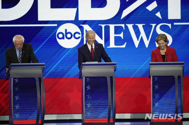 민주당 4차 대선 토론…바이든·워런·샌더스 재격돌