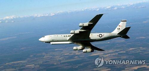 美정찰기, 연일 대북 감시비행…E-8C 지상감시기 또 출동