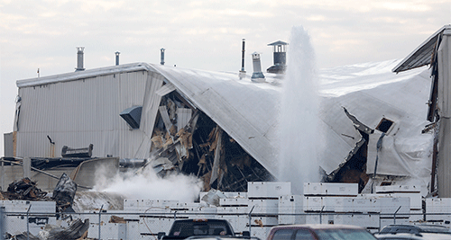캔자스주 항공기 공장 가스관 폭발