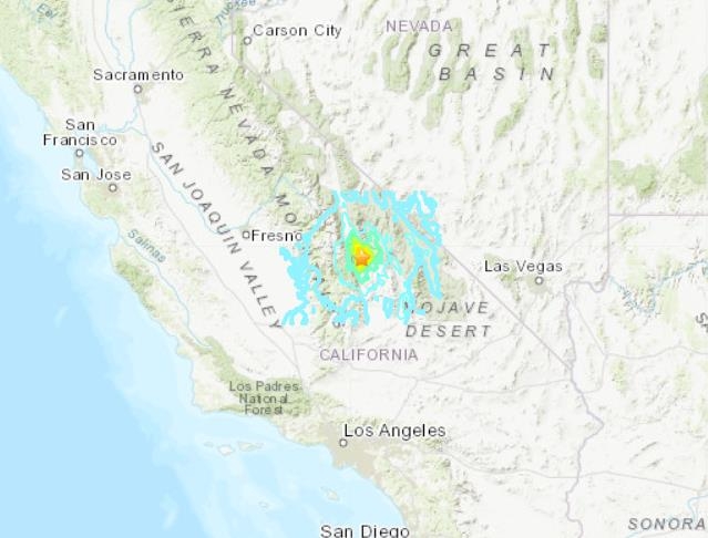 캘리포니아서 규모 5.8 지진…산악지대 ‘우르릉’
