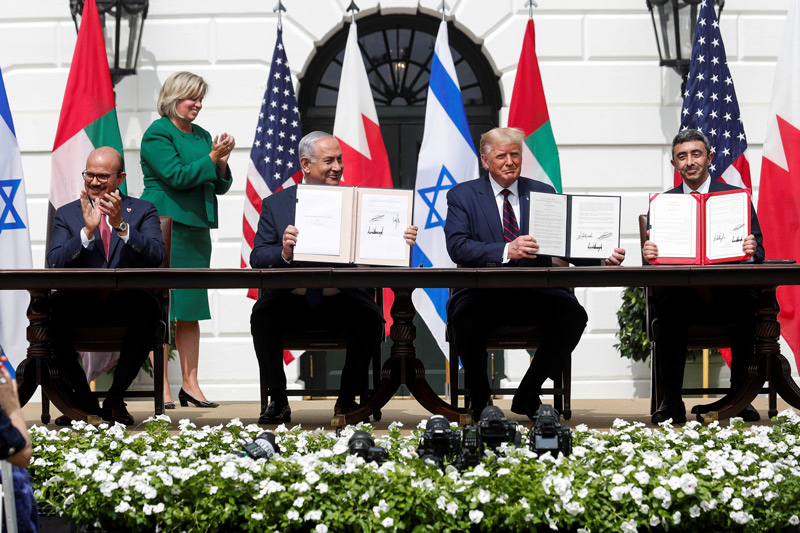 미국 중재로 이스라엘-UAE·바레인 관계정상화 협정 서명