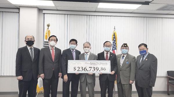 한국정부 기념비 건립 23만여달러 지원