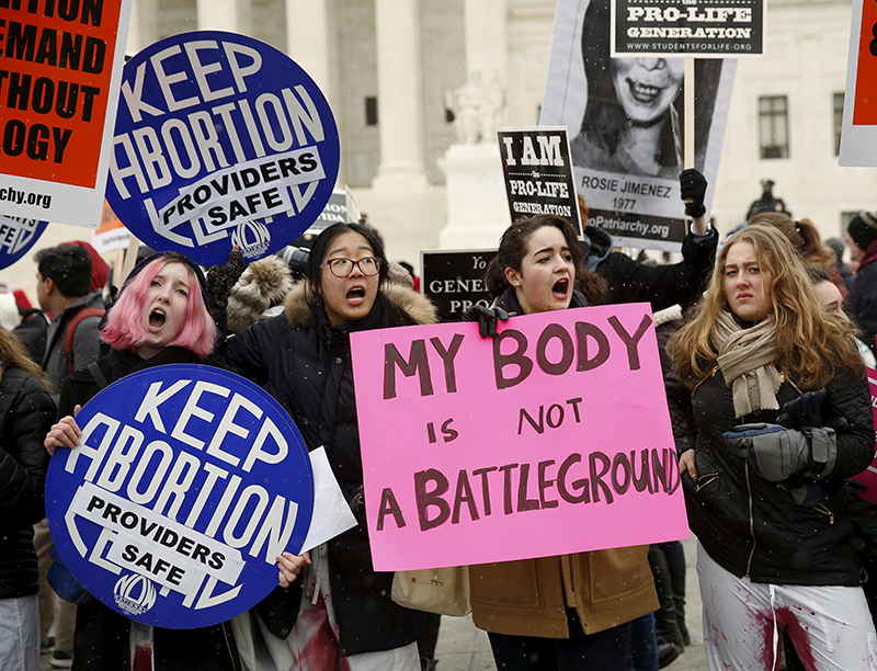 보수진영, 낙태 막은 텍사스 모방법 분출…여성단체 반발집회