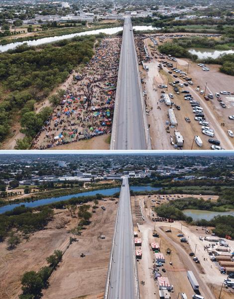 텍사스 국경 난민촌 ‘텅텅’