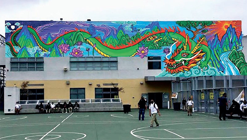 김영옥 중학교 ‘희망 품은 용’ 벽화