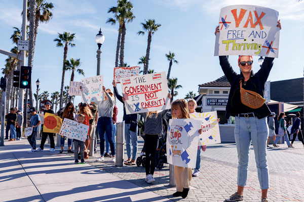 백신접종 의무화 반대 시위