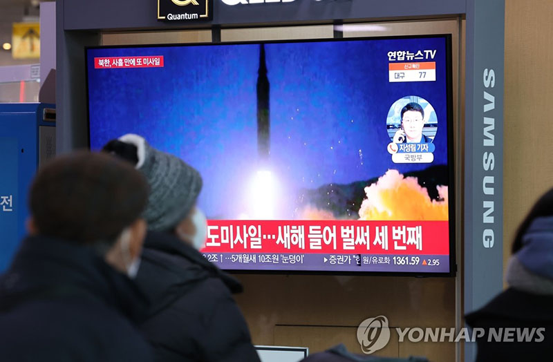 합참 “북한, 동해상으로 발사체 발사”…새해 네번째 도발
