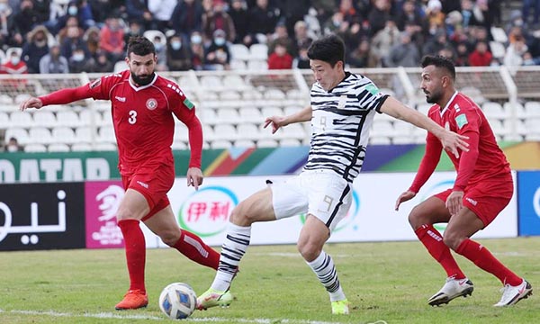 한국 축구, 레바논에 1-0 승리…카타르 직행 눈앞