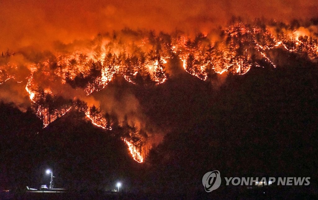 한국정부, 산불에 강원·경북 ‘재난사태’ 선포…역대 4번째