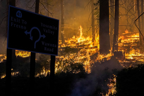 요세미티공원 인근 산불 빠르게 확산…여의도 면적 25배 태워