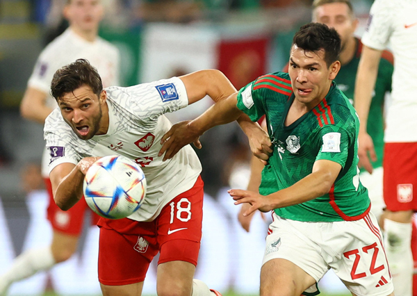 [월드컵] 레반도프스키 PK 실축…폴란드, 멕시코와 0-0 무승부