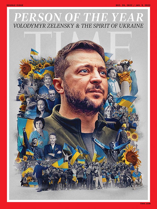 타임 ‘올해의 인물’에 젤렌스키 대통령과 ‘우크라이나의 투혼’