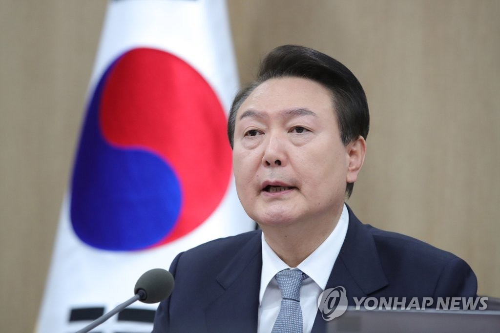 尹대통령 “北 퍼주기 중단…핵개발 상황선 단돈 1원도 못 줘”