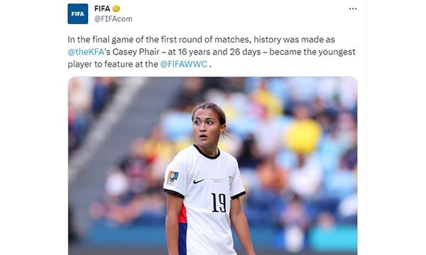 한인 혼혈 여자 축구선수 월드컵 새 역사 썼다