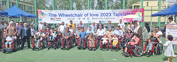 타지키스탄에 ‘사랑의 휠체어’ 전달