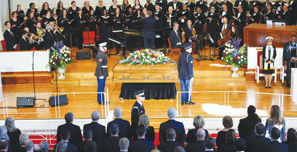 로절린 카터 여사 장례식… 전·현직 대통령 참석