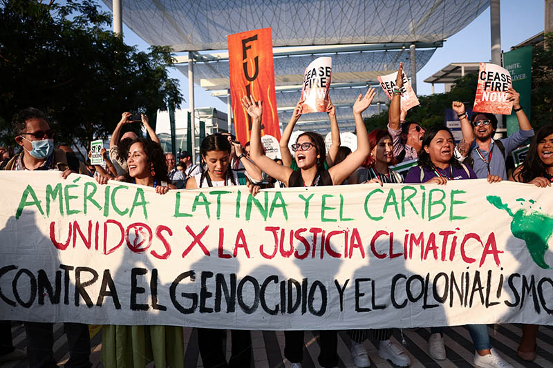 “가자 휴전”·”화석연료 중단”…세계 곳곳서 성난 시위 행렬