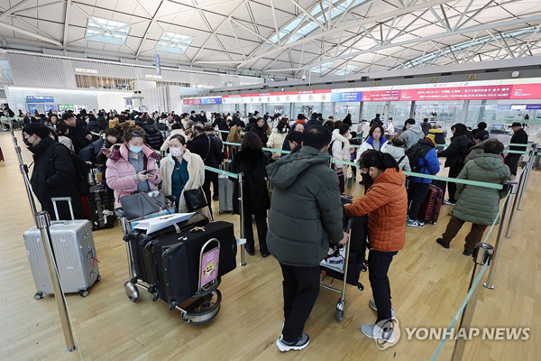 韓 이번 설연휴에도 해외여행 급증…중국 관광객은 기대 못 미쳐